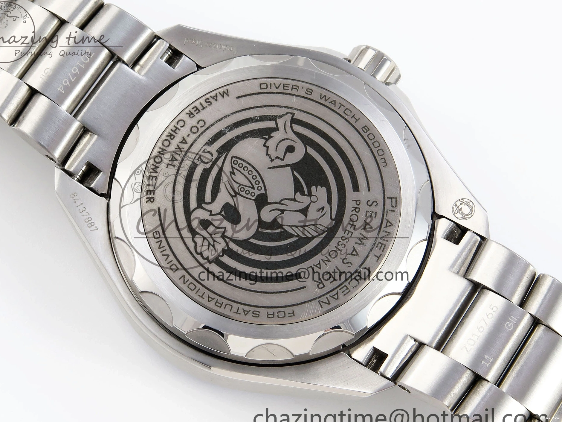 0219 SEAMASTER PLANET OCEAN 6000M ULTRA DEEP 45.5MM SS TF 1:1 BEST EDITION GRAY DIAL ORANGE BEZEL ON SS BRACELET A WellDesigned 7757